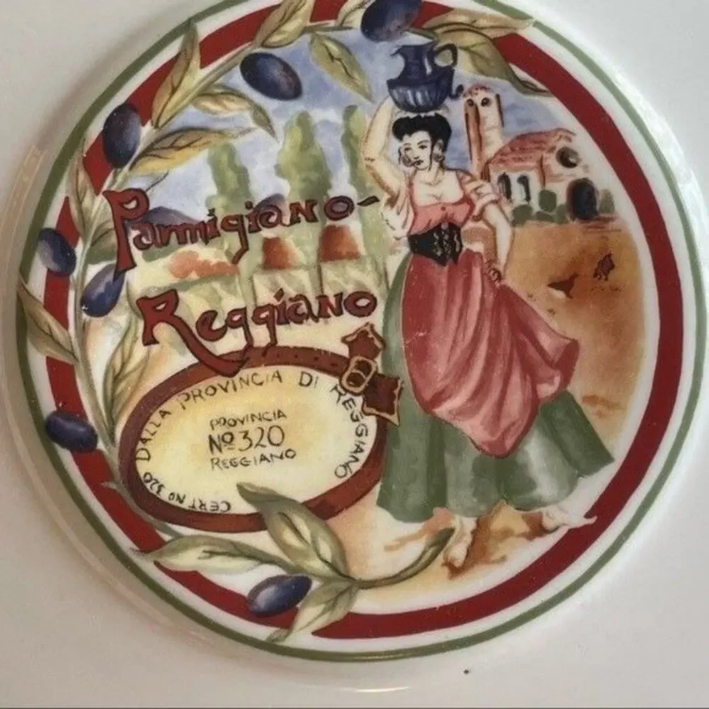 Restoration Hardware Italian Cheese Appetizer Plate Tuscany Decor